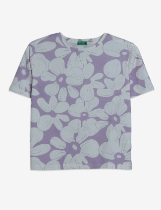 UCB purple floral printed t-shirt