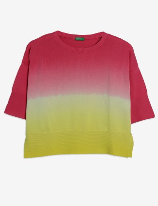 UCB red and yellow ombre style top