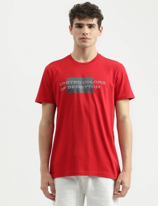 UCB  red half sleeve cotton t-shirt
