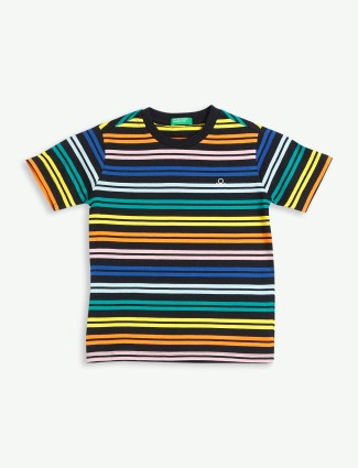 UCB stripe knitted black t shirt