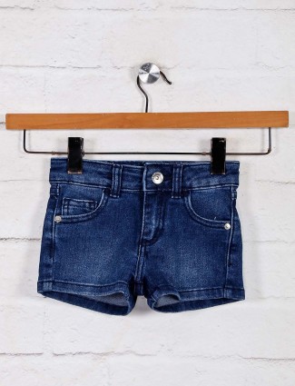 UCB washed navy casual outing denim shorts