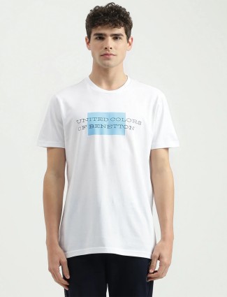 UCB white half sleeve cotton t-shirt