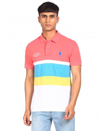 US Polo presented printed pink t-shirt