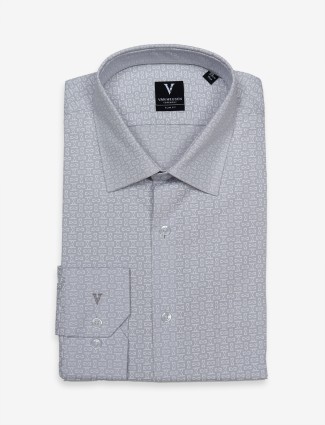 Van Heusen white and grey texture shirt