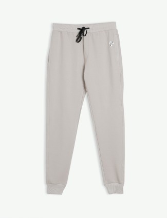 XN Replay beige cotton solid track pant