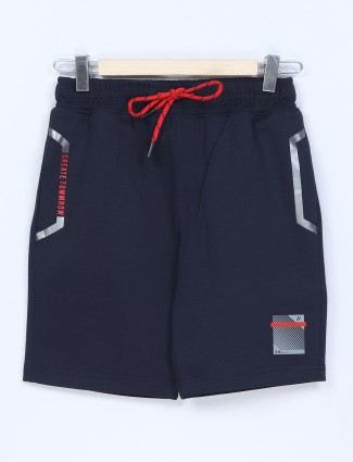 XN Replay navy solid shorts