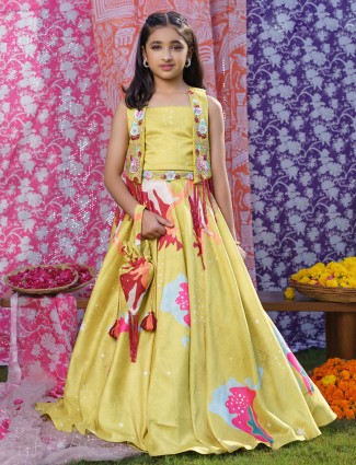 Kids Party Lehenga | Baby Girl Lehenga Dress for Indian Wedding-cacanhphuclong.com.vn