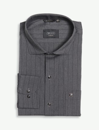 Z2000 dark grey cotton stripe shirt