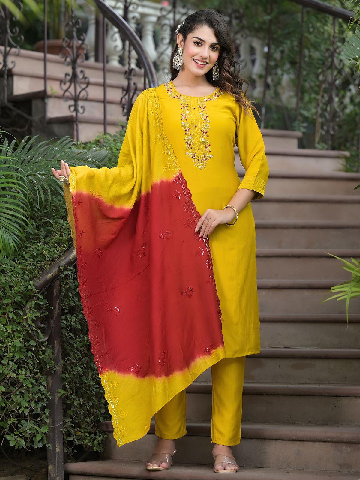 Heavy Yellow Kurta Kurti Designer Pant Dupatta Anarkali Dress Ethnic Salwar  Suit | eBay