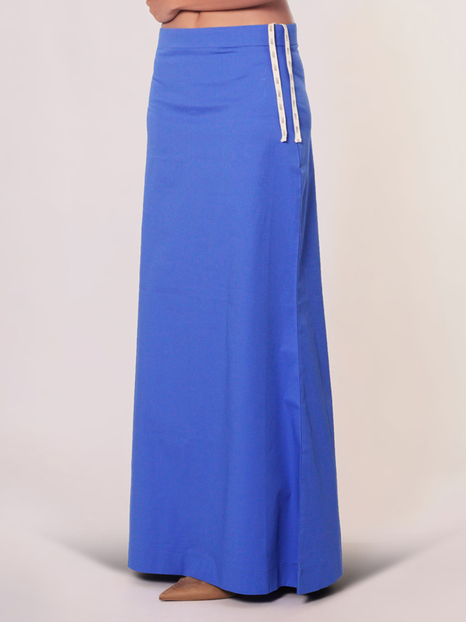 Neon blue lycra cotton saree shapewear - G3-WSP00041 