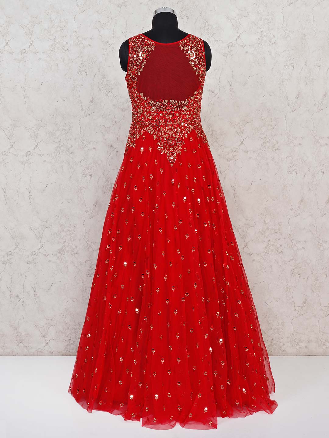 Pinkish Red Trivia Silk Party Wear Gown | Latest Kurti Designs-pokeht.vn