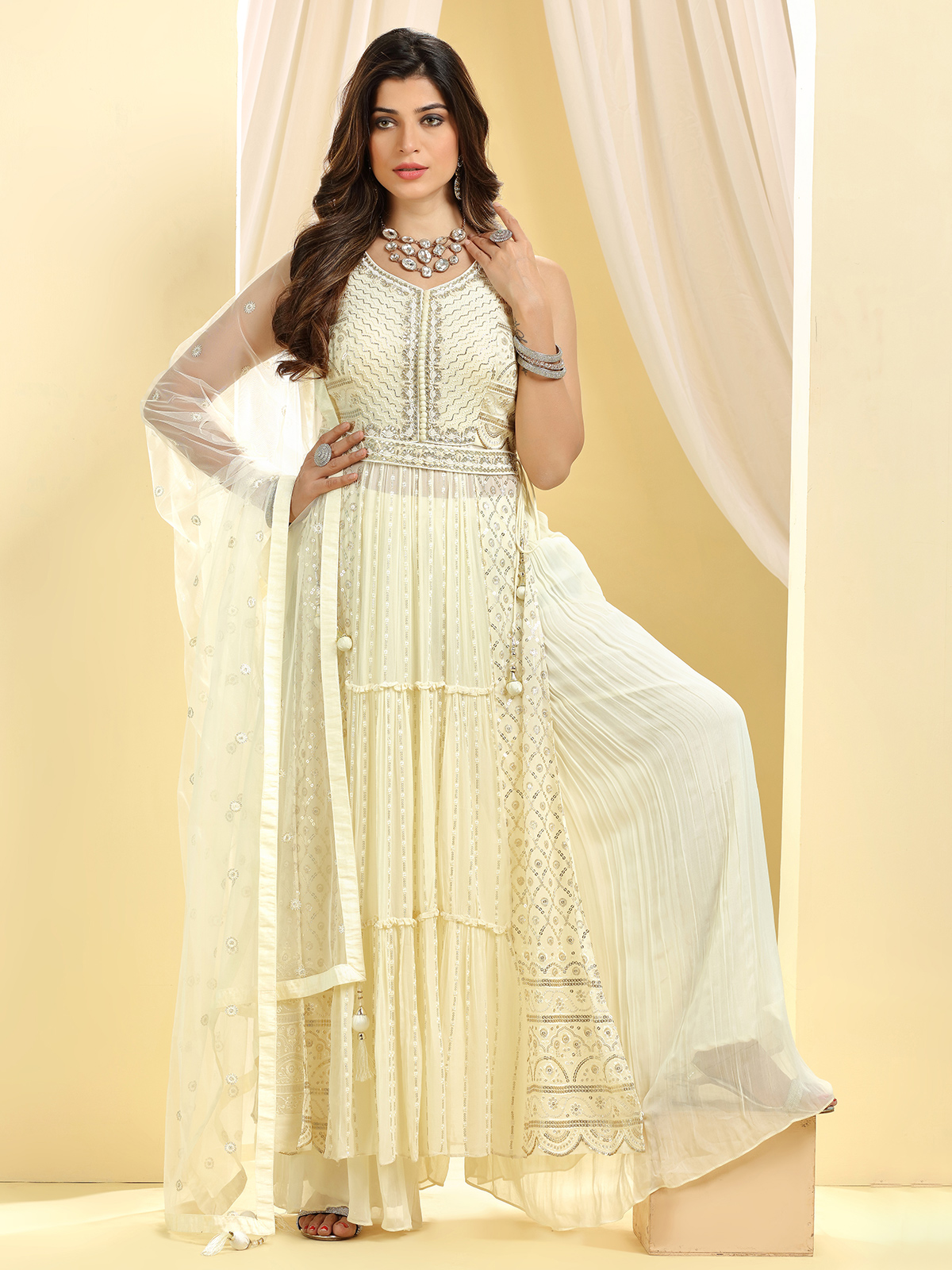 White best sale palazzo suits