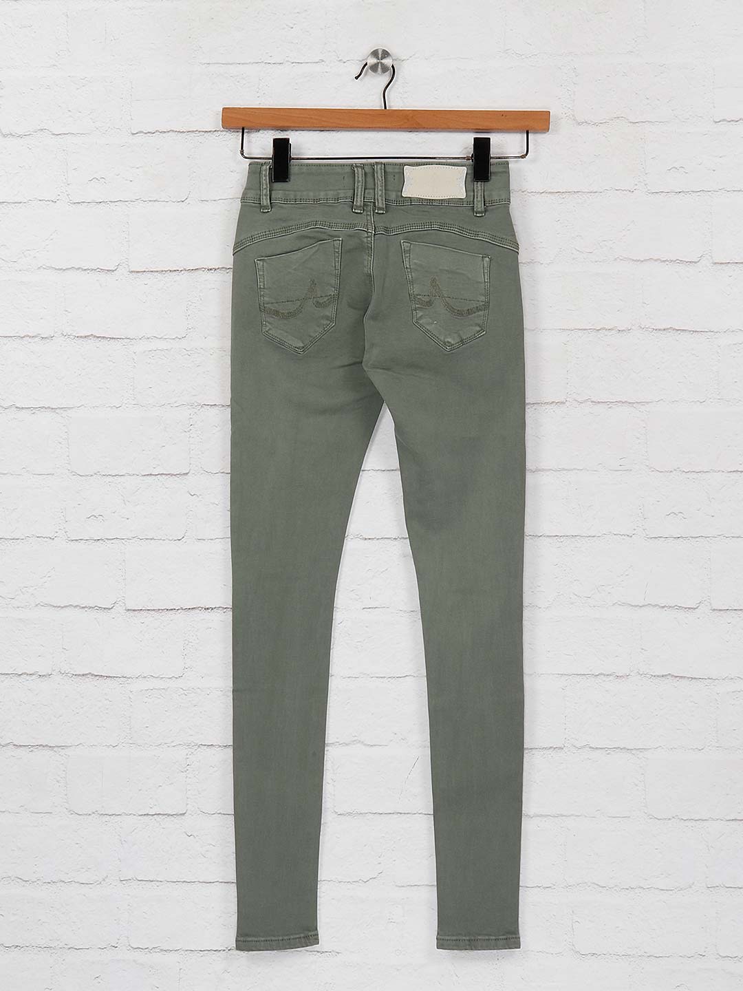 olive green ripped jeans