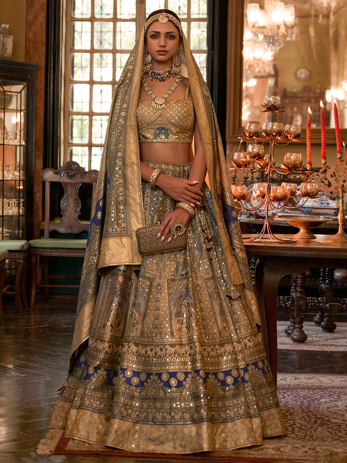 Buy Sky Blue Pure Viscose Wedding Wear Digital Printed Lehenga Choli Online  From Wholesale Salwar.
