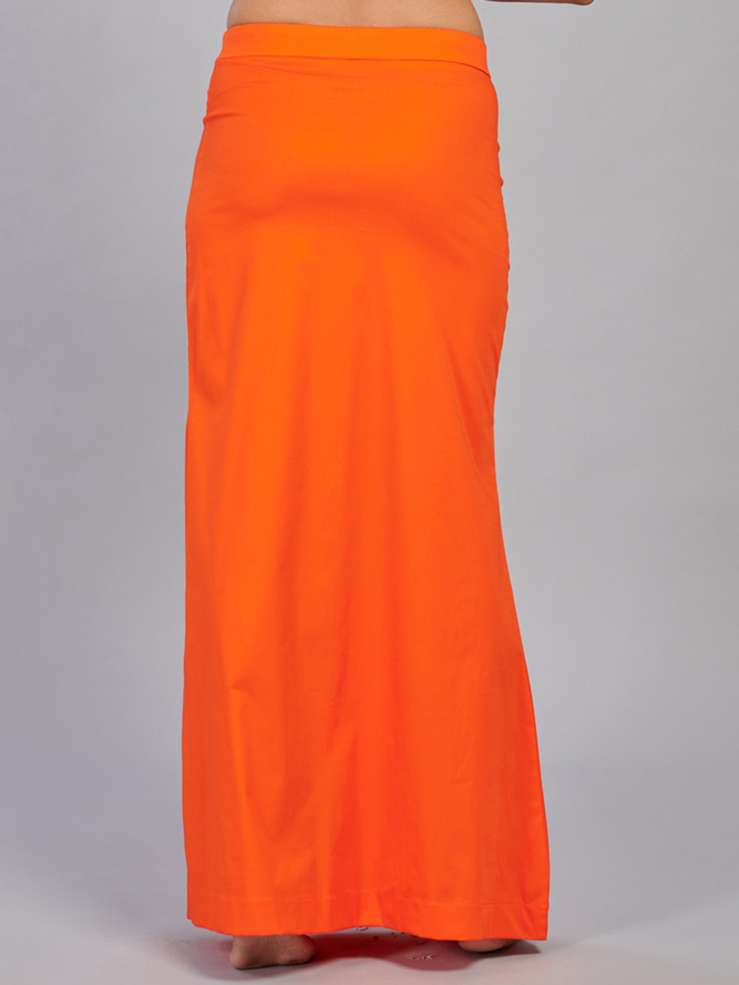 Orange lycra cotton saree shaper - G3-WSP00045 