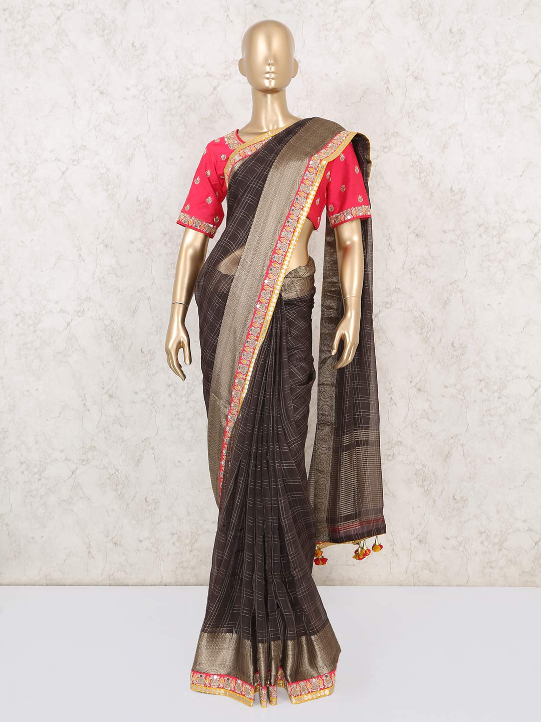 saree for women with stitched blouse free shipping sequence organza designer saree from usa indian dresses ethnic casual partywear saree