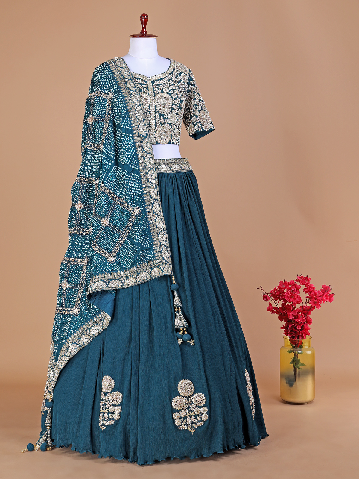 Peacock colour clearance lehenga choli