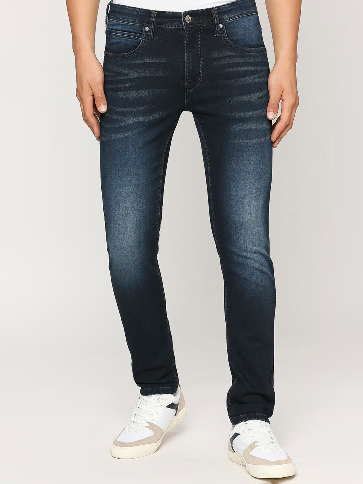 Pepe Jeans navy washed slim tapered fit jeans G3 MJE4446 G3fashion