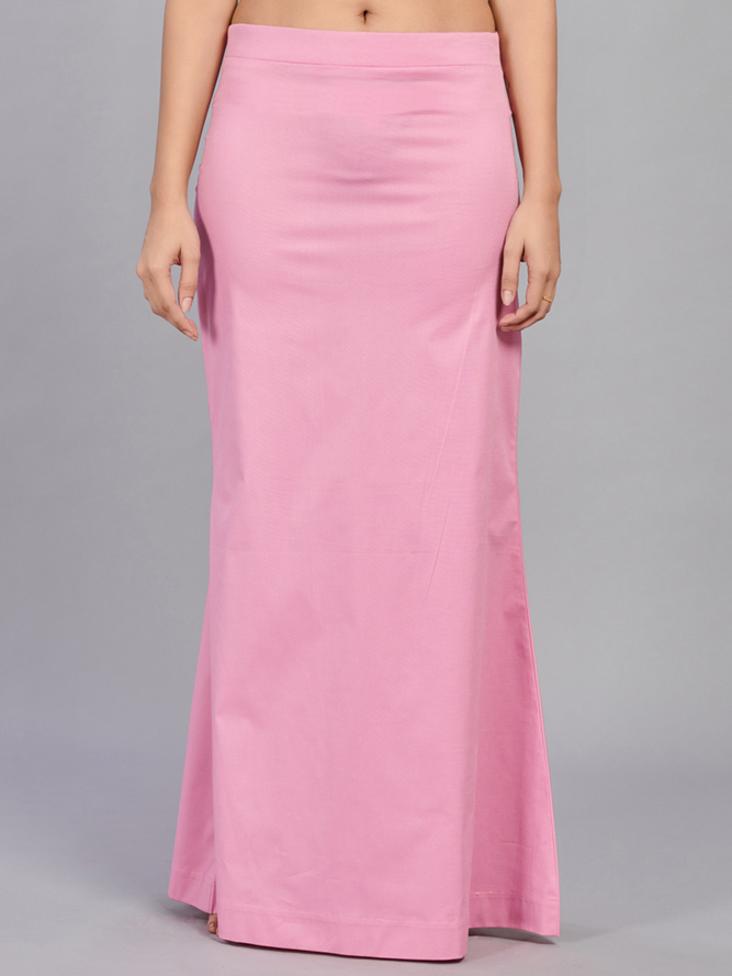 Pink lycra cotton saree shapewear - G3-WSP00050