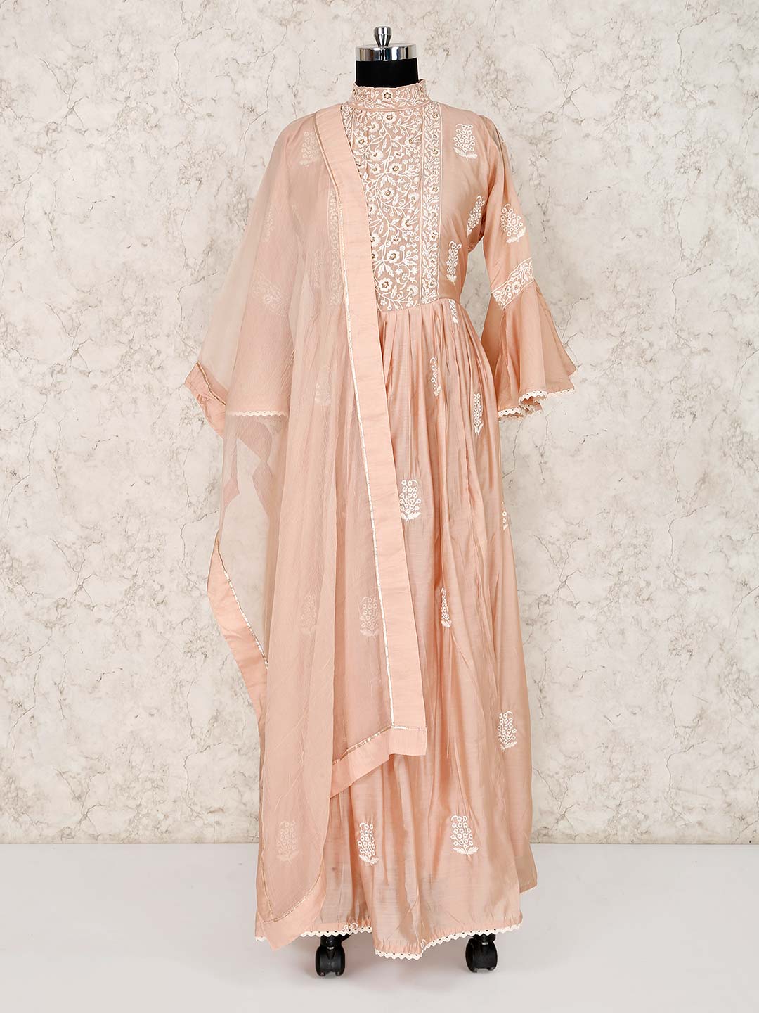 cotton floor length anarkalis