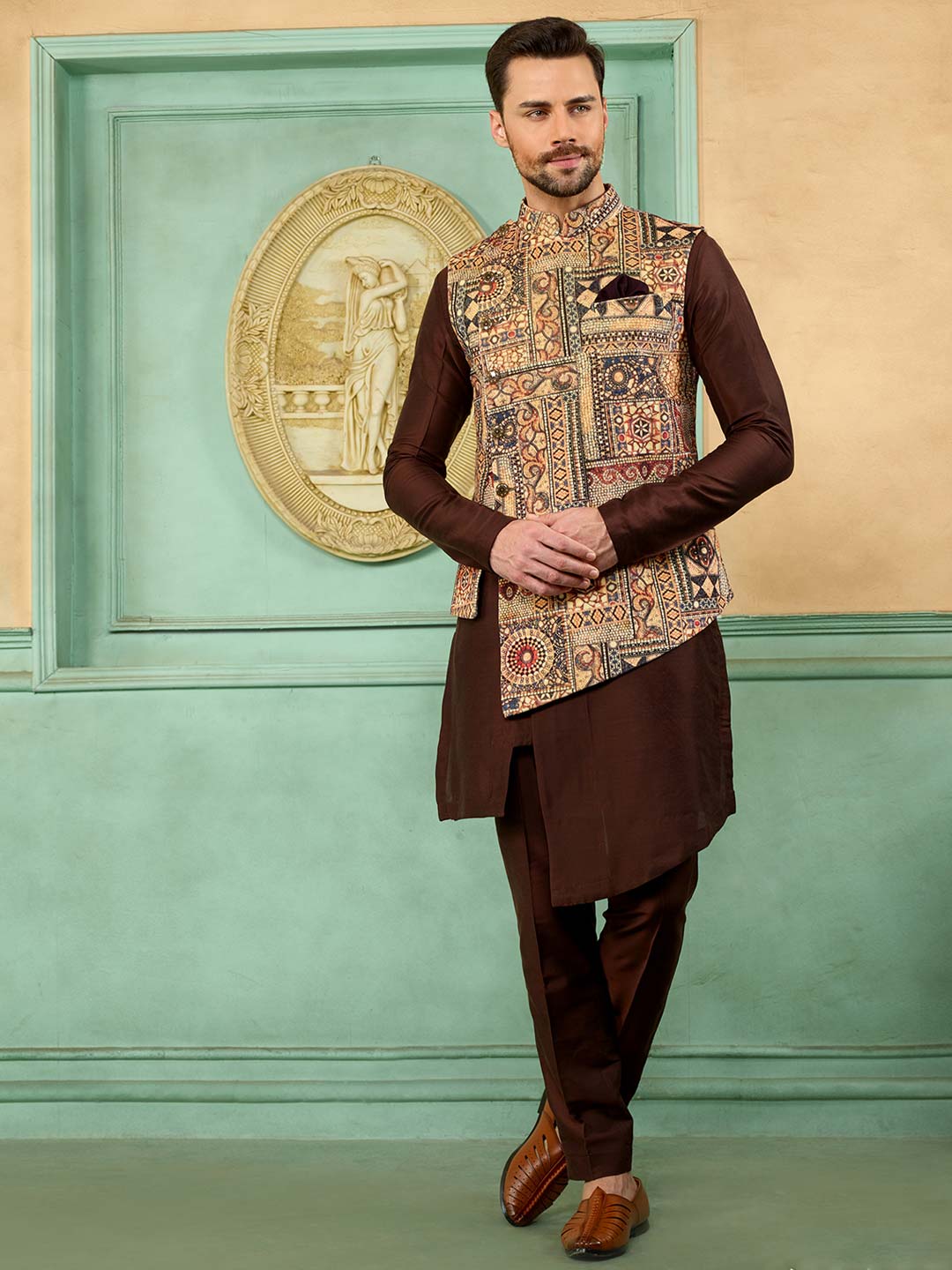 Printed waistcoat designs cheap