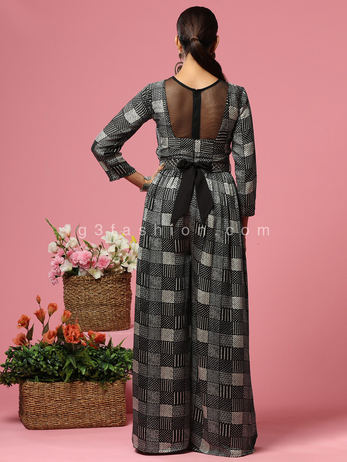Doted Print Full Length Girls Party Wear Jumpsuit at Rs 600/set in New Delhi