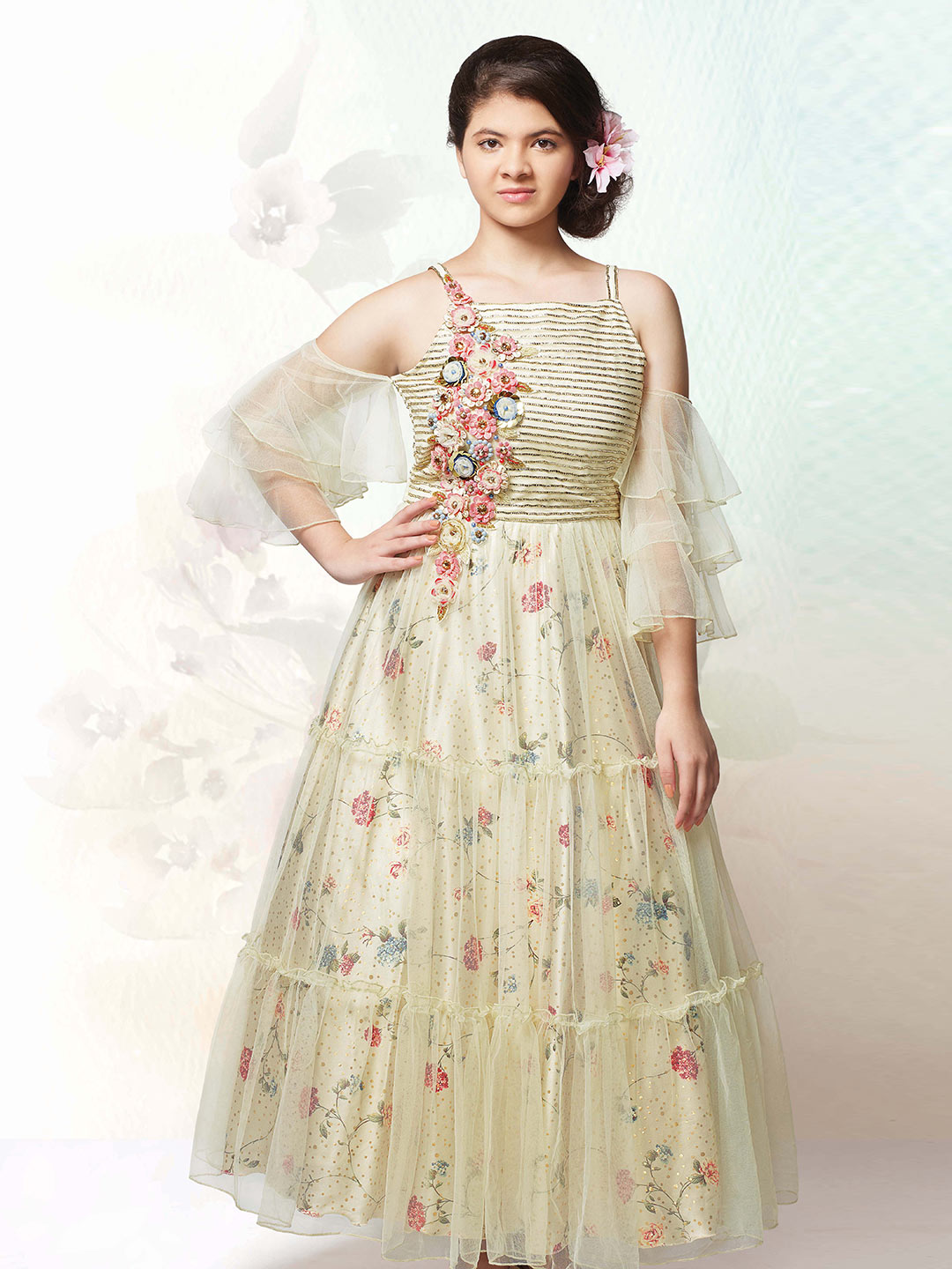 cream colored formal dresses