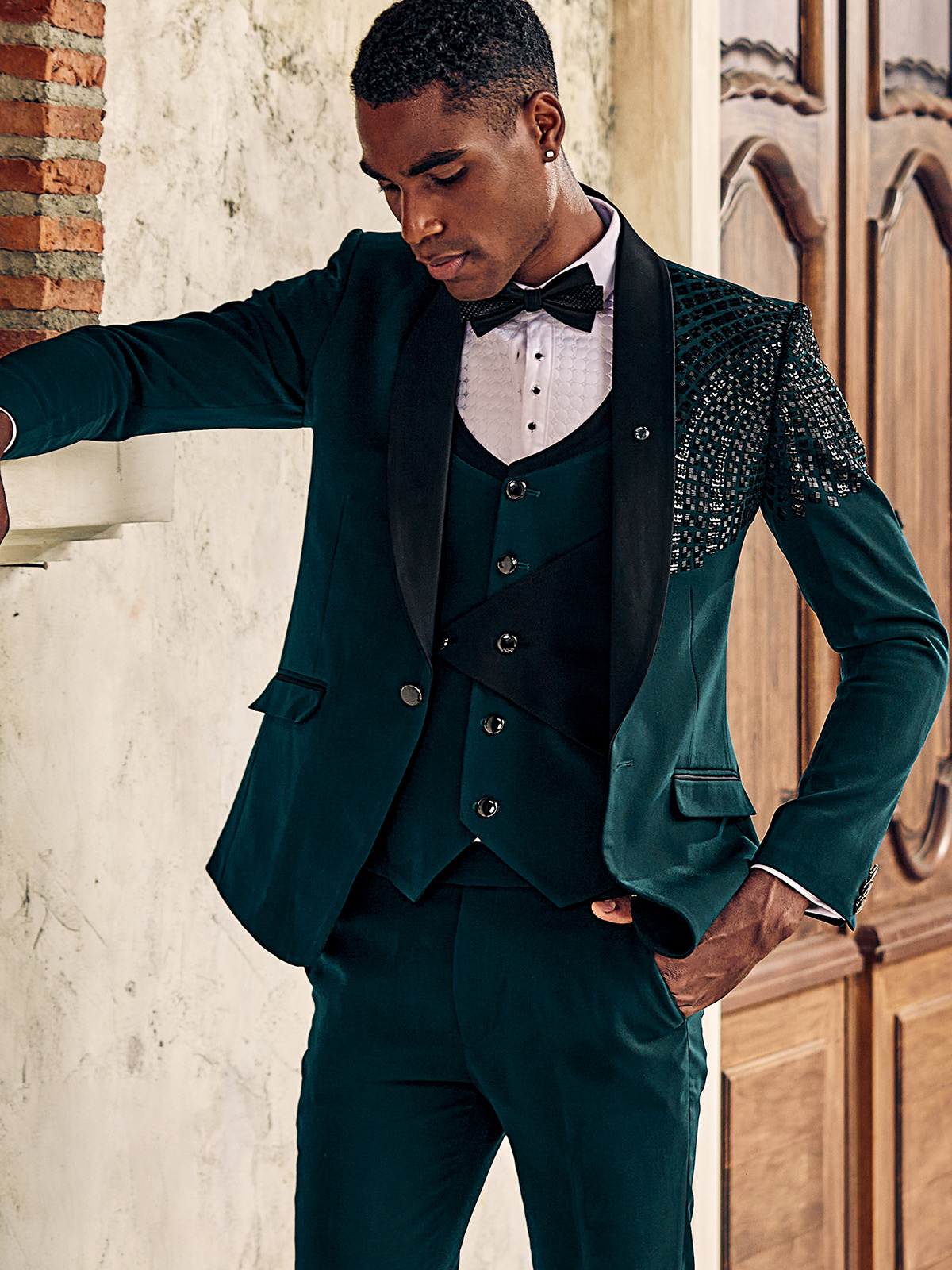 Buy Designer Maroon Tuxedo Suit | Manav Ethnic