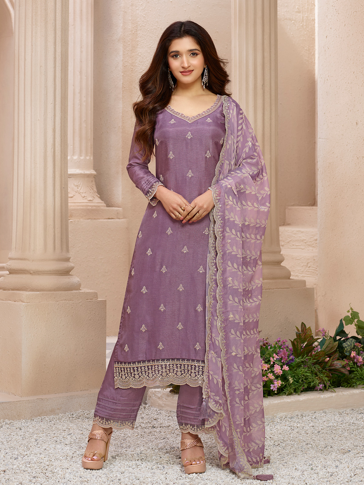 Printed salwar and on sale dupatta