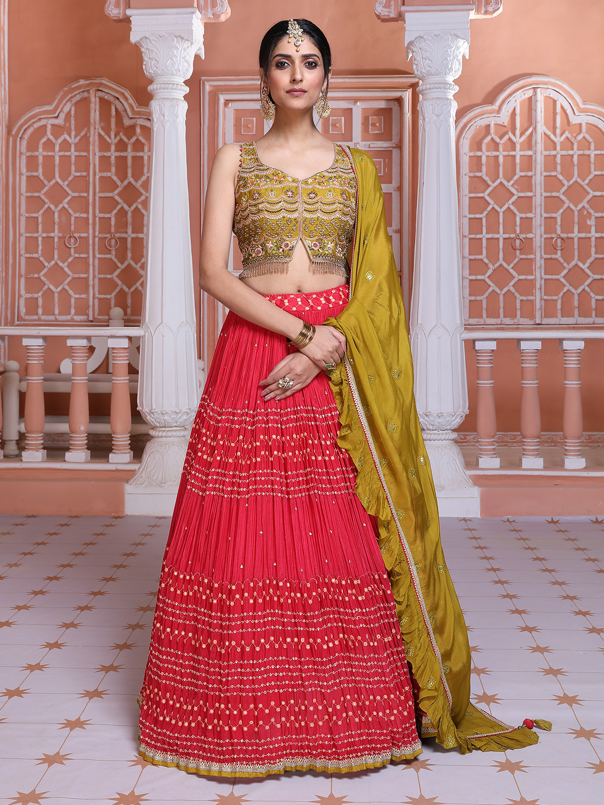 DOLA SILK Stitched Bridal Lehenga Choli, Size: Free Size at Rs 1195 in Surat