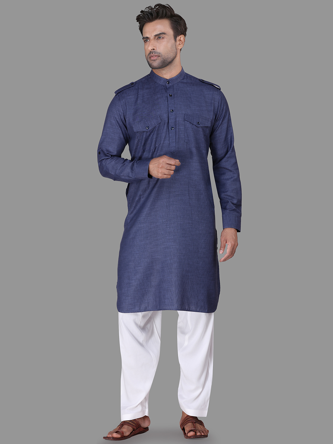 Classic royal blue pathani suit for men - G3-MPS0552 | G3nxt.com