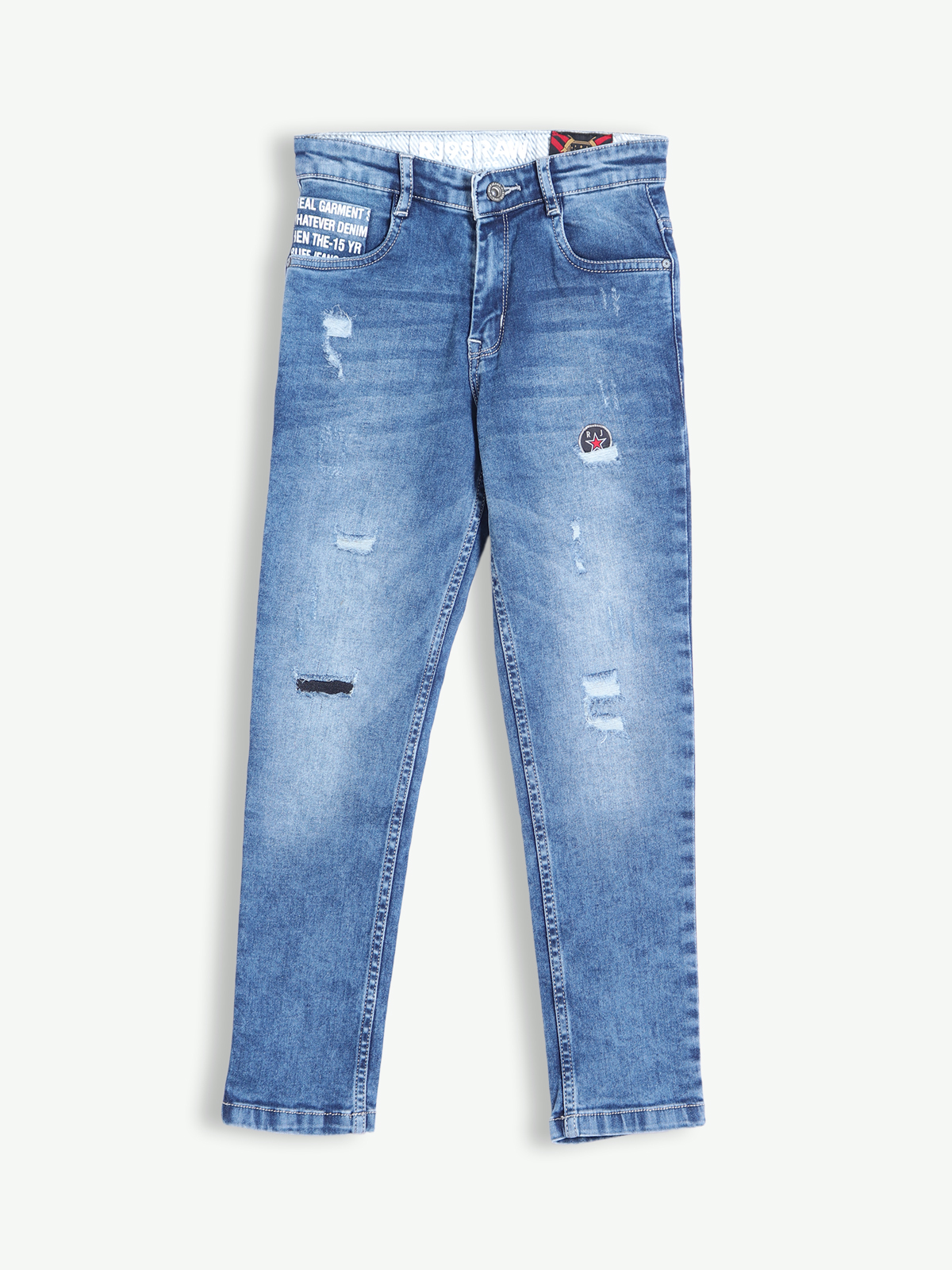 Buy RIPPED LIGHT BLUE WIDE LEG JEANS for Women Online in India