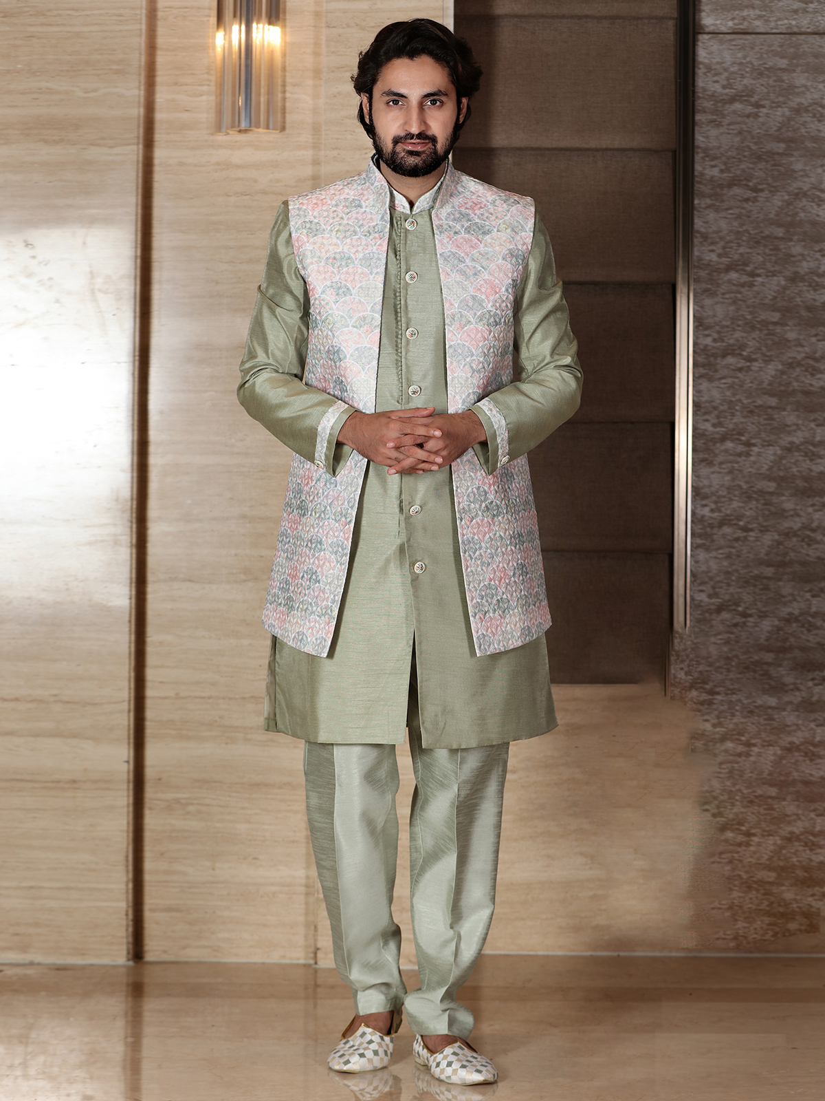 Green waistcoat cheap new arrivals