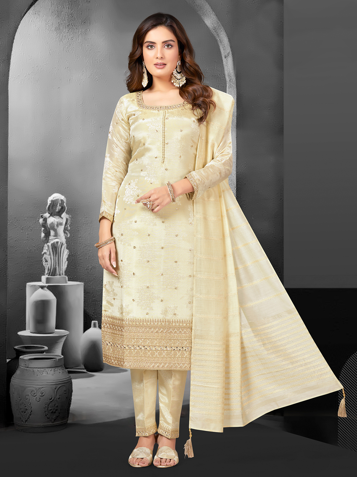 Royal Crepe Salwar Kameez - Indian Dress - C884F | Fabricoz USA