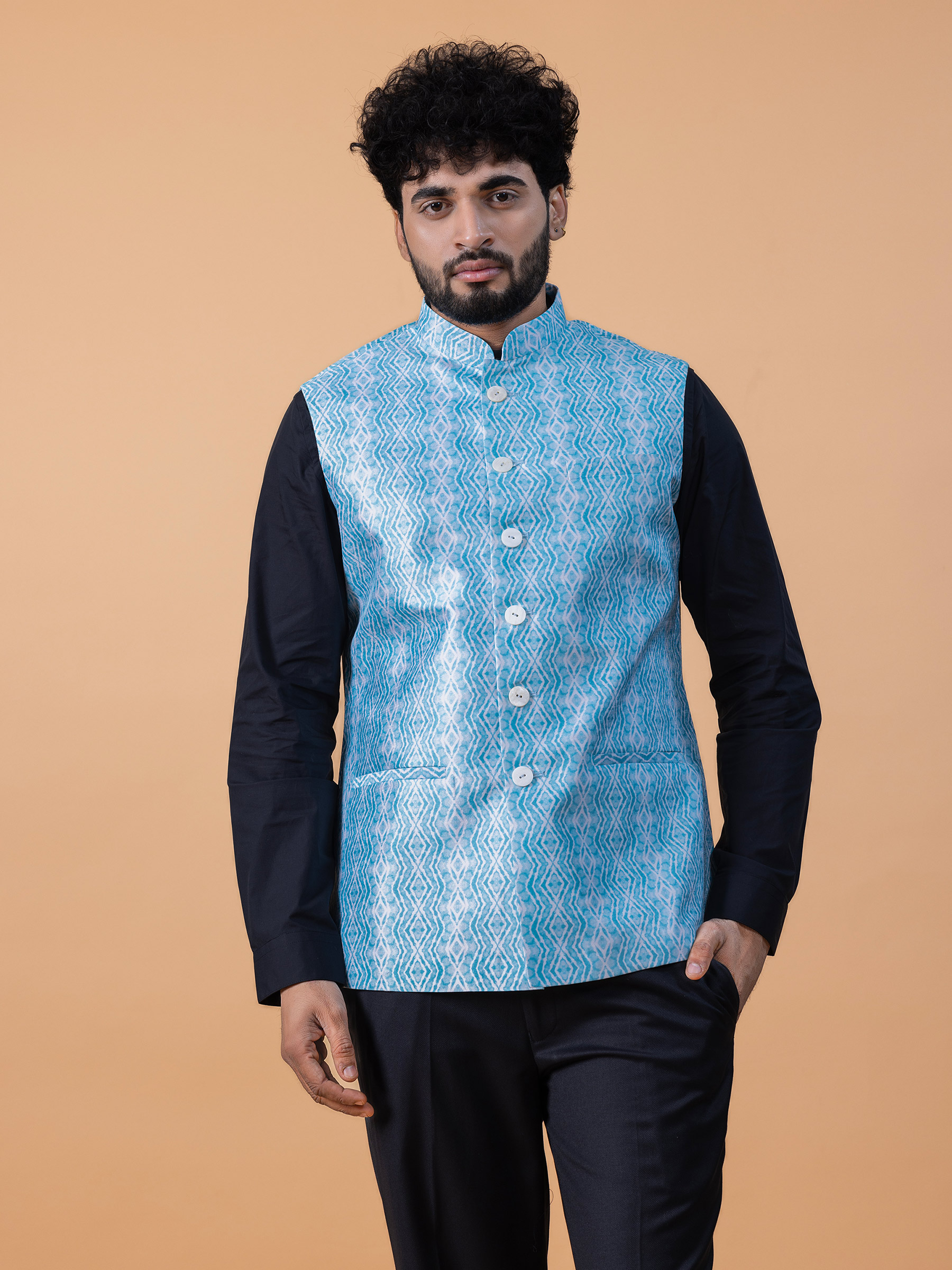 Sky blue sale waistcoat