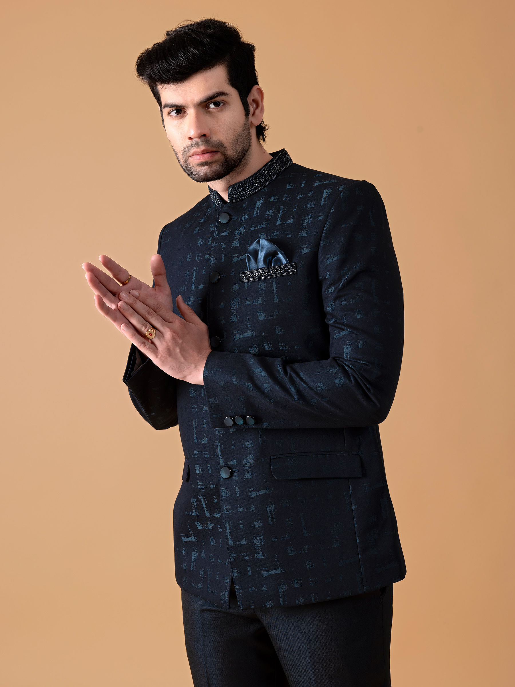 Indigo Blue Jodhpuri Suit - | Hangrr | Fashion suits for men, Mens outfits,  Indian wedding suits men
