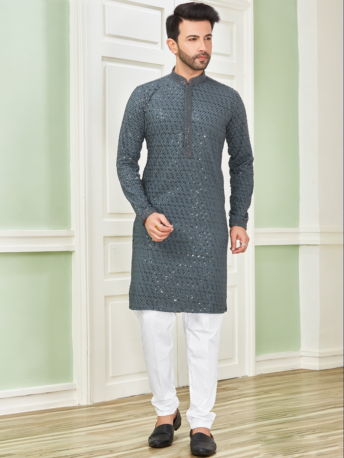 Grey clearance cotton suit