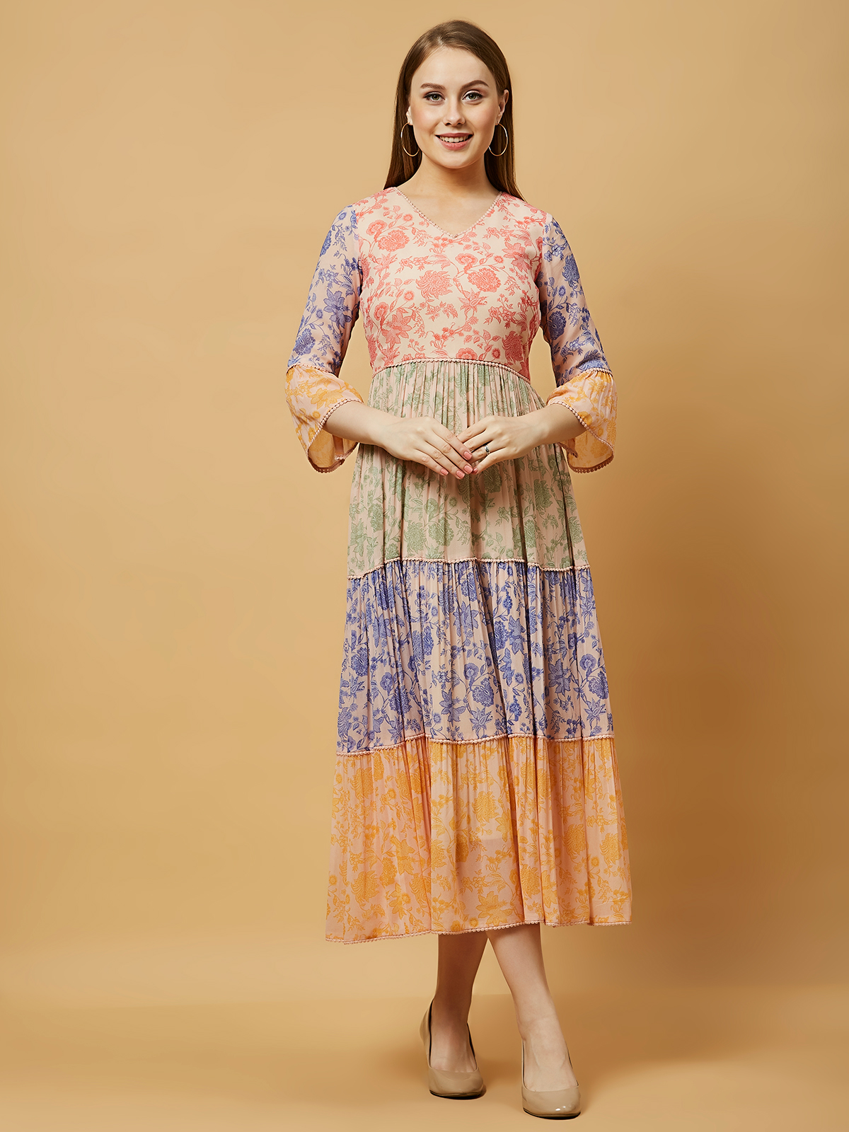 Multi Color Embroidered Party Wear Fitted Georgette Designer Kurti Bust  Size: 36 Centimeter (cm) at Best Price in Surat | Surbhi Fashion