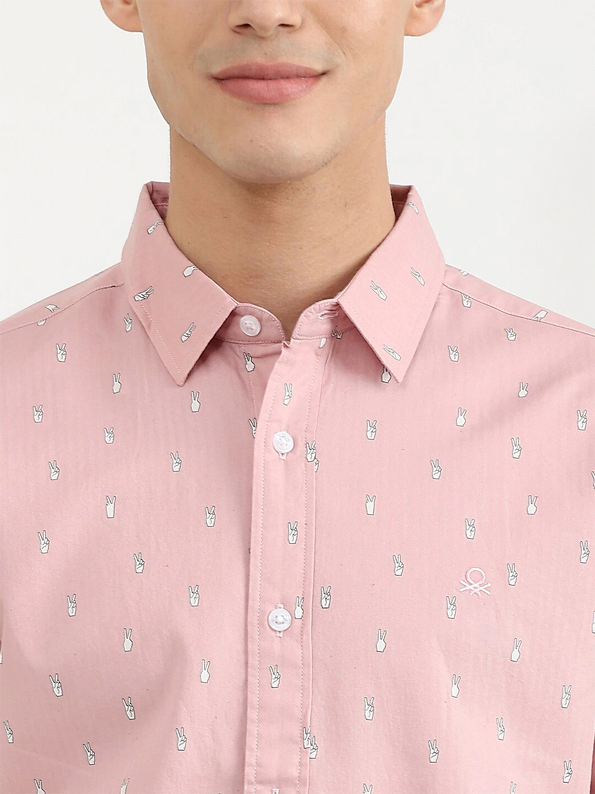 Light pink online printed shirt