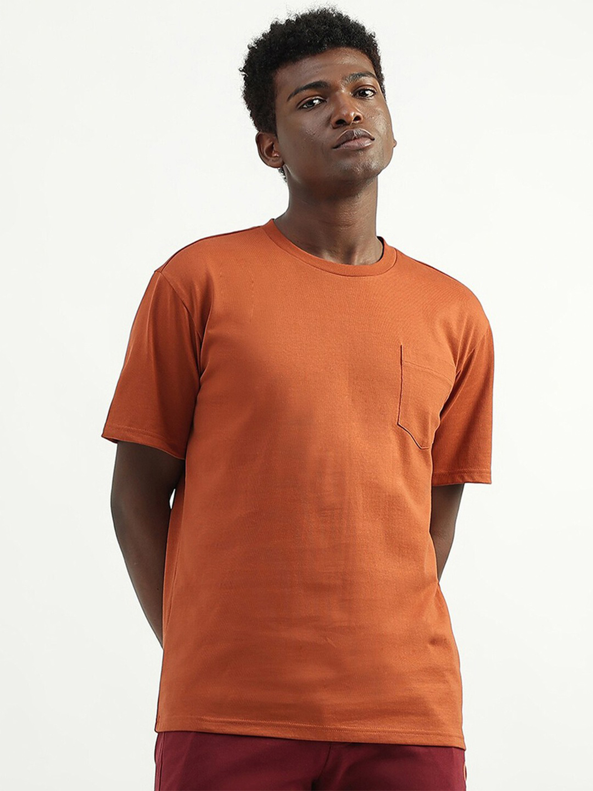 UCB rust orange plain cotton t shirt G3 MTS16061 G3fashion