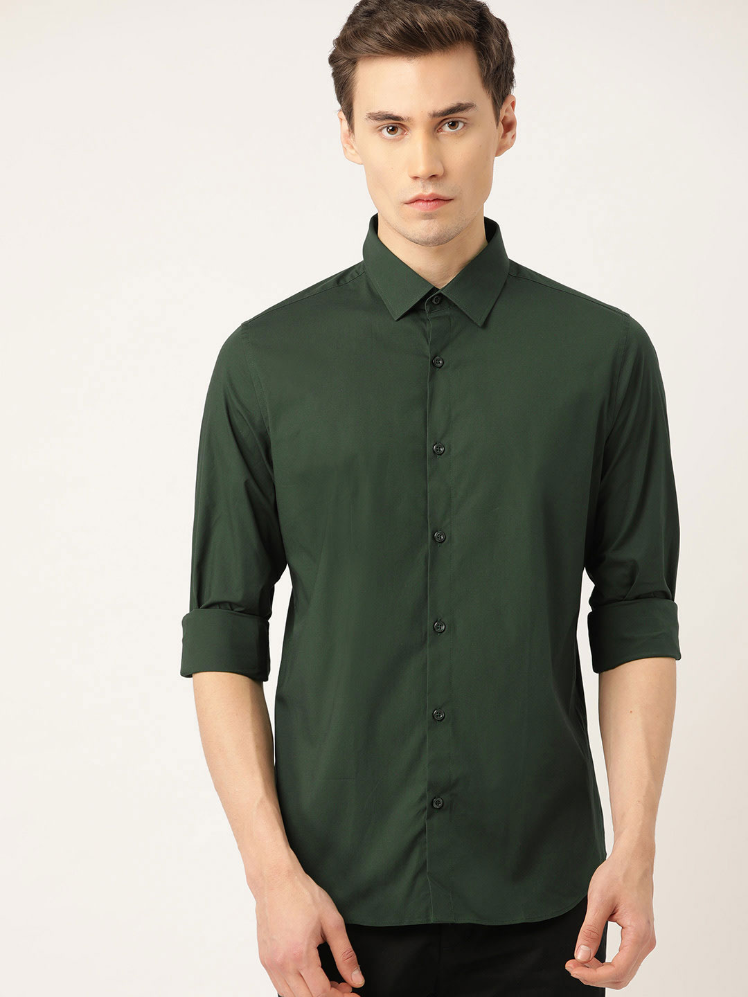 UCB solid cotton dark green shirt - G3 