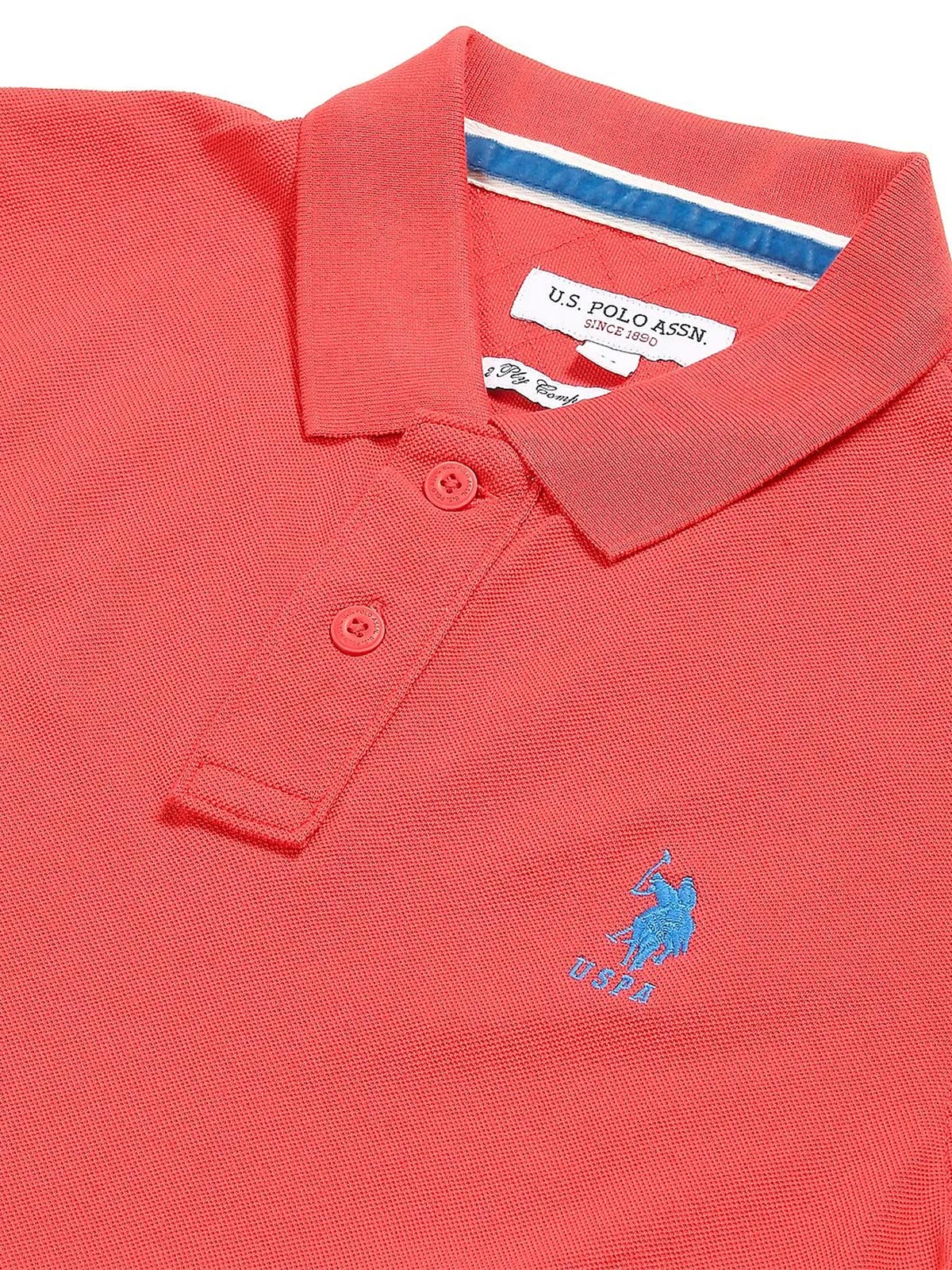 US Polo cotton coral pink slim fit t shirt G3 MTS14239