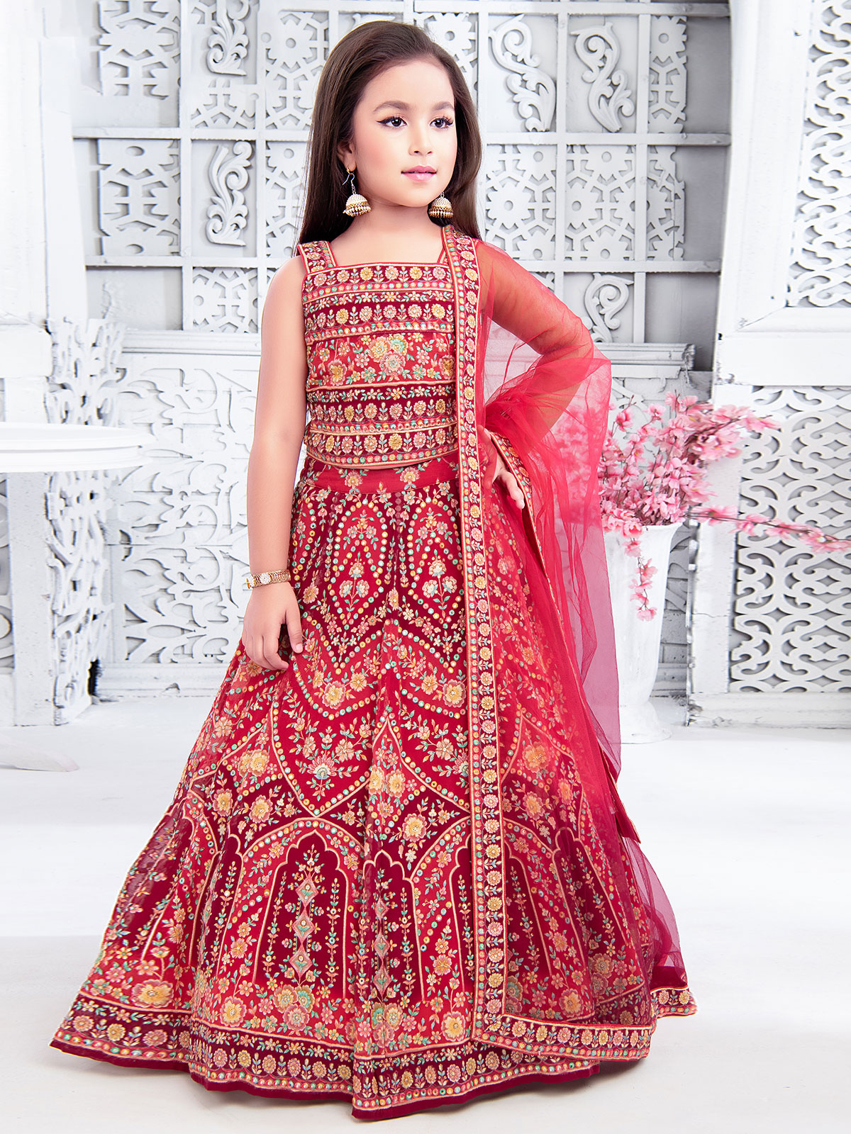 Traditional Choli Dupatta and Red Lehenga for Bride Online – Nameera by  Farooq-thephaco.com.vn