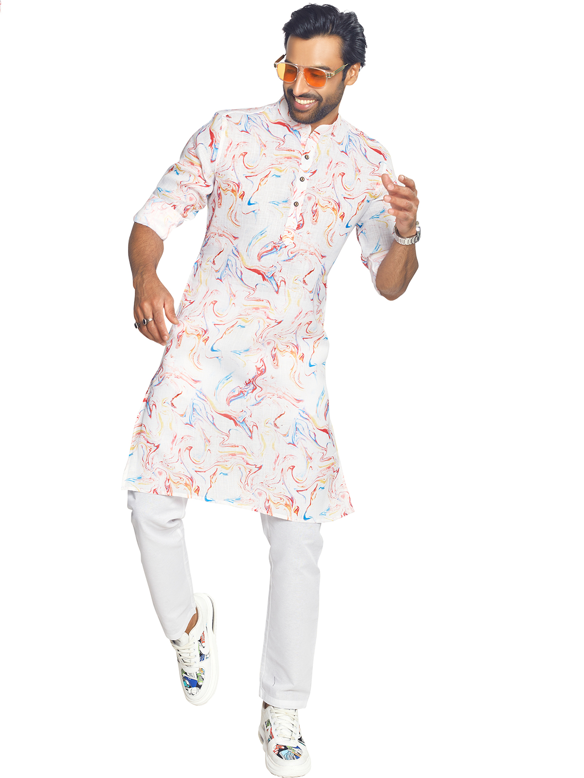 Cotton white suit sale