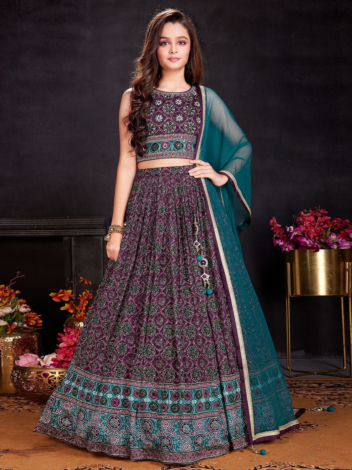 Purple Banarasi Silk Circular Lehenga Choli 153909 | Designer bridal lehenga  choli, Silk lehenga, Lehenga designs