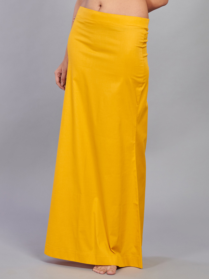 Plain Women Cotton Lycra Yellow Saree Shapewear at Rs 549/piece in